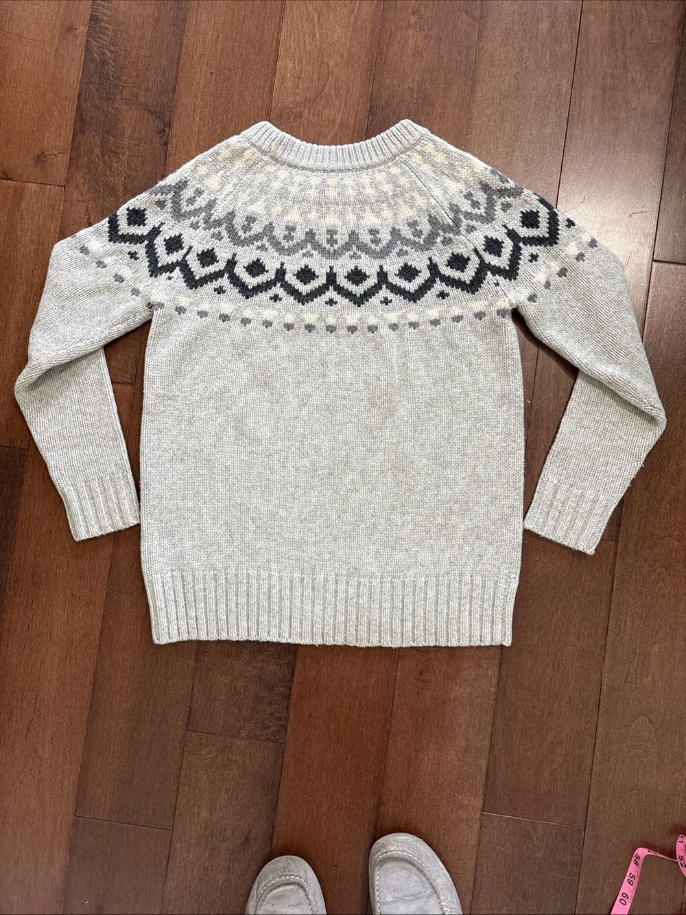 J.Crew Wool-Blend Fair Isle‎ Crew Pullover Sweater Womens S Heather Dusk Multi - Picture 12 of 14